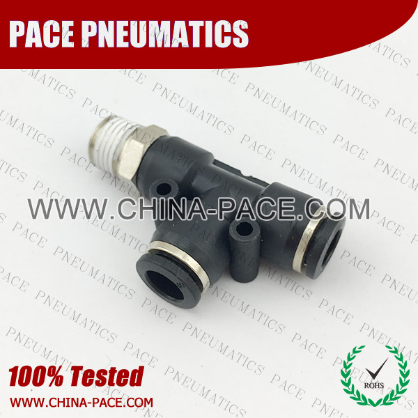 PBF,Pneumatic Fittings with npt and bspt thread, Air Fittings, one touch tube fittings, Pneumatic Fitting, Nickel Plated Brass Push in Fittings